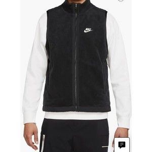 NWT Mens Size M NIKE Fleece Winterized Vest Black DQ4898-010